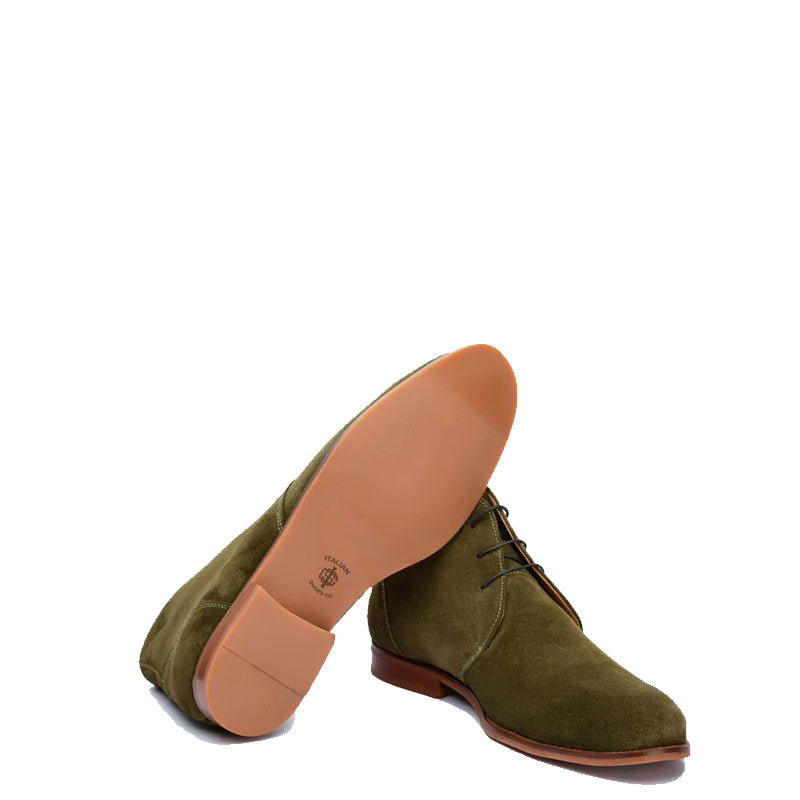 Men Suede Handmade Leather Chukkas Boot Brown