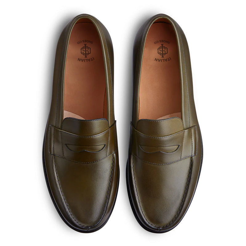 Classic Leather Tan Penny Loafer For Men