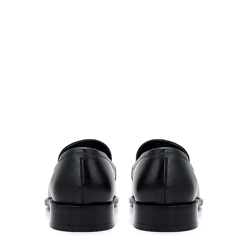 Men Textured Leather Stylish Penny Black Loafer