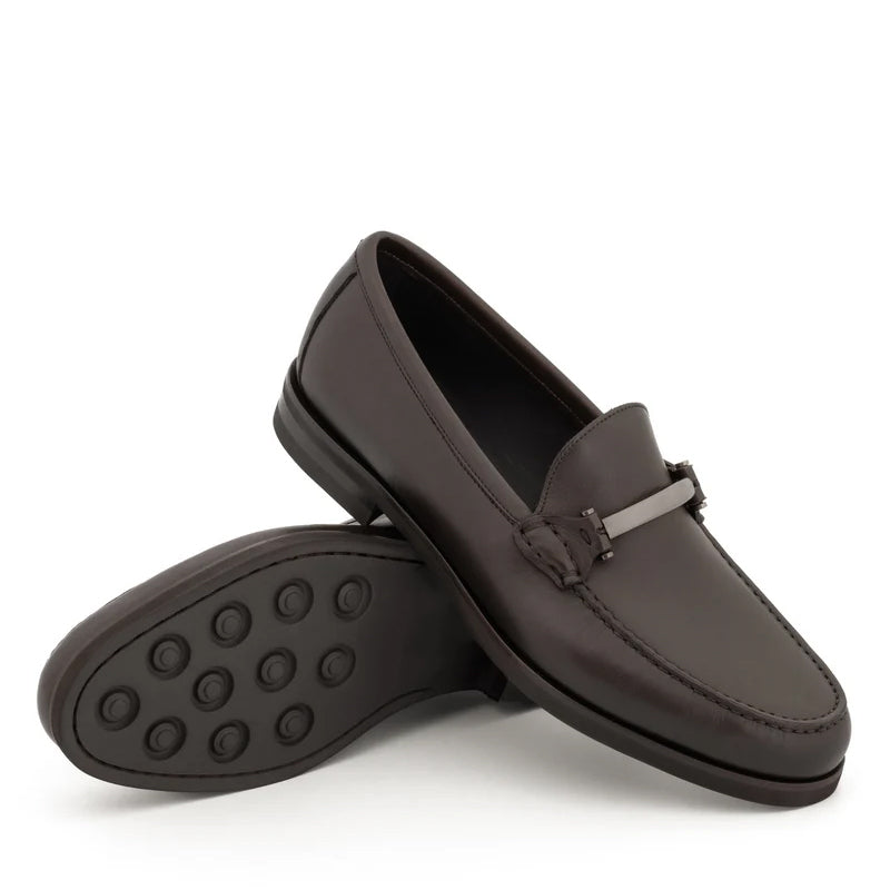Classy Slip-On Leather Brown Loafer
