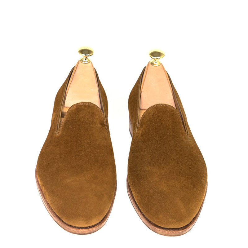 Men Suede Leather Formal Tan Loafer