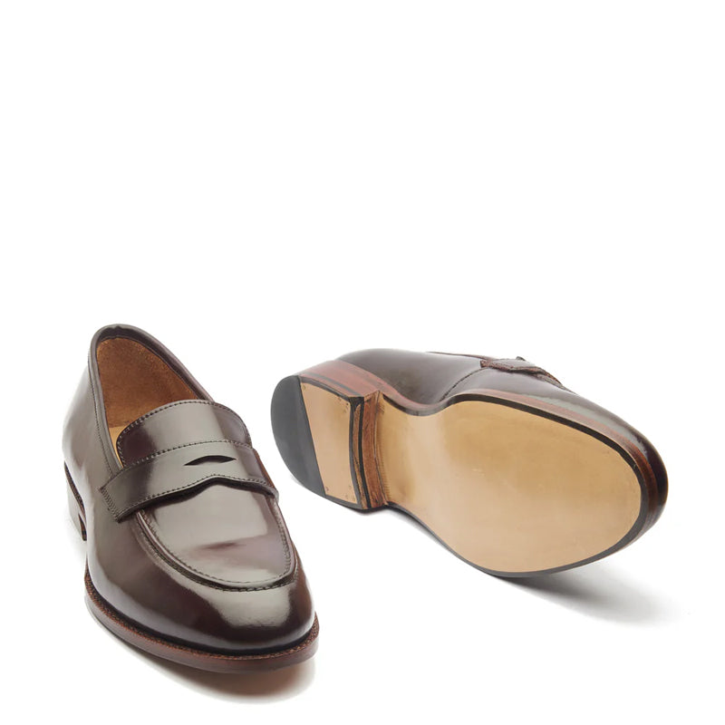 Classic Penny Solid Leather Loafers
