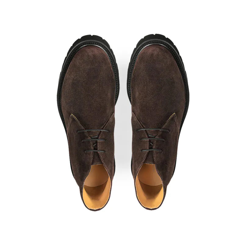 Luxury Suede Desert Leather Chukkas Boot Brown