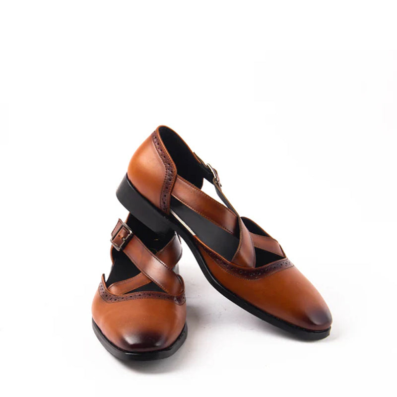 Classic Leather Stylish Peshawari Tan Sandal