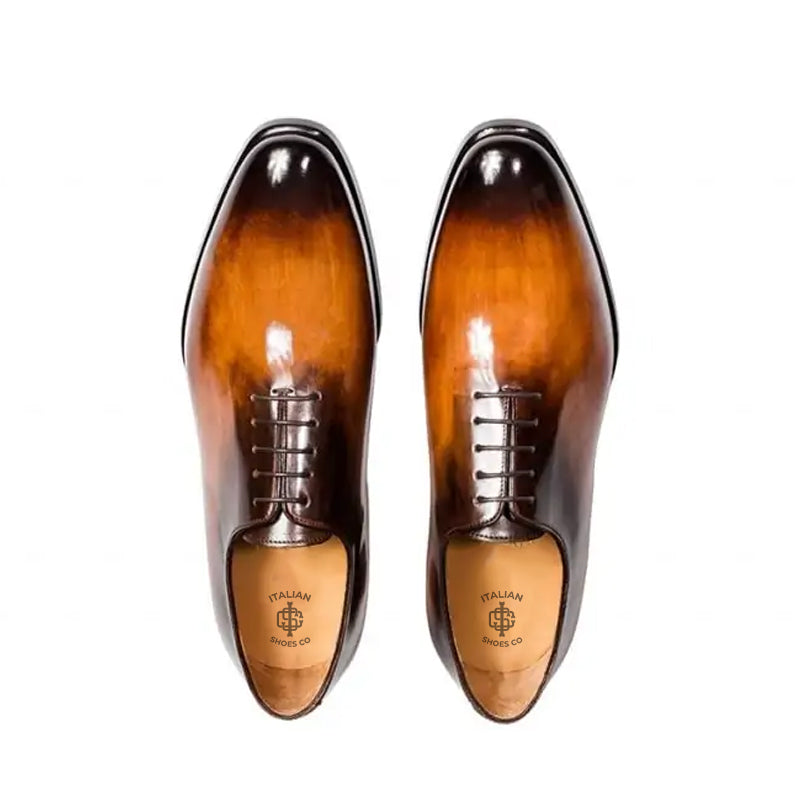 Classic Shiny Leather Oxford Tan / Brown Shoe