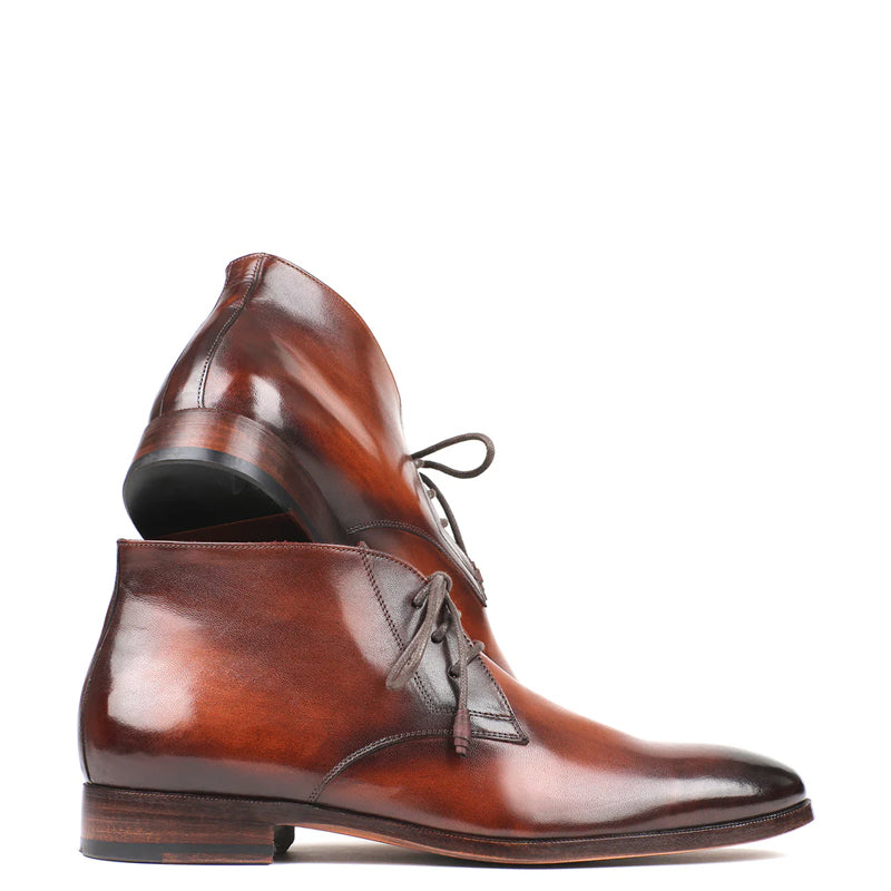 Men Custom Handmade Lace-Up Leather Chukkas Boots