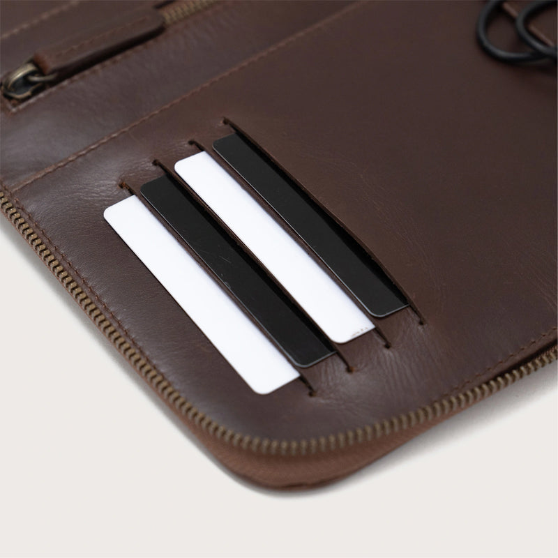 The Eclectic Leather Brown Folio Organizer