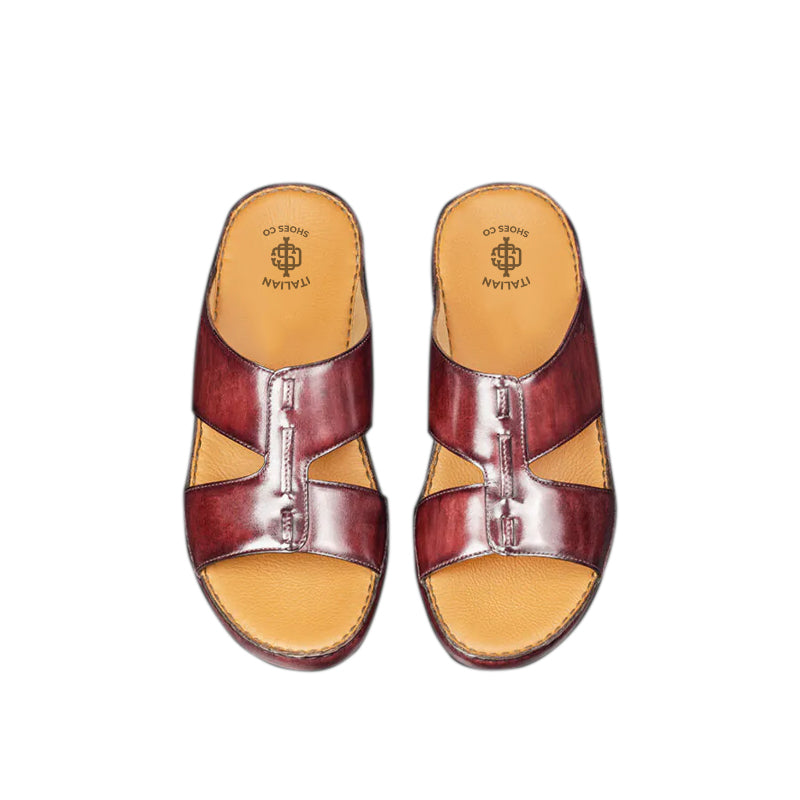 Luxury Solid Leather Arabic Tan Sandal