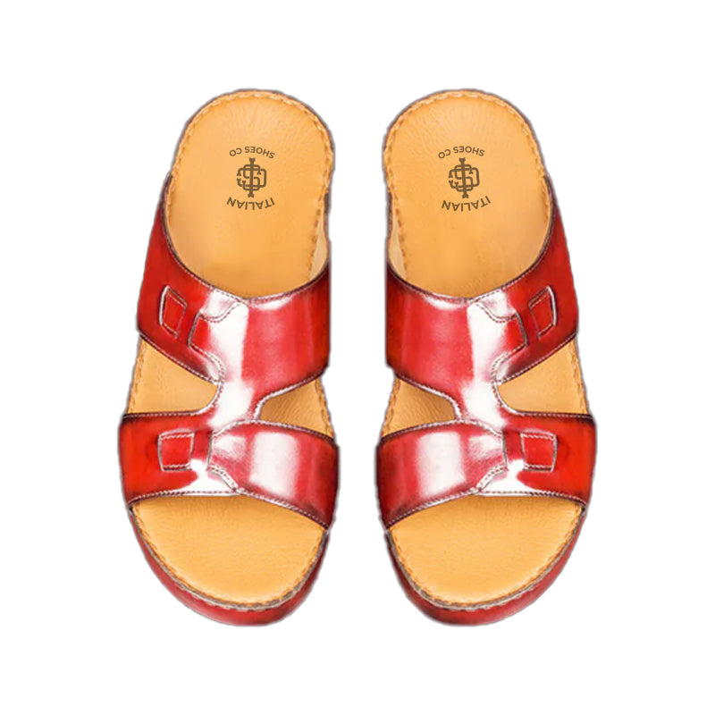 Classic Leather Comfort Arabic Red Sandal