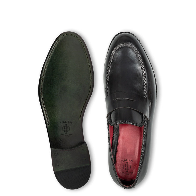 Men Formal Slip-On Shiny Leather Loafers