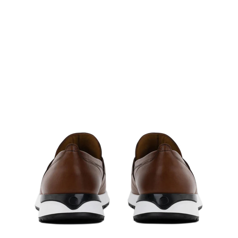 Olive Green Leather Men's Sneakers