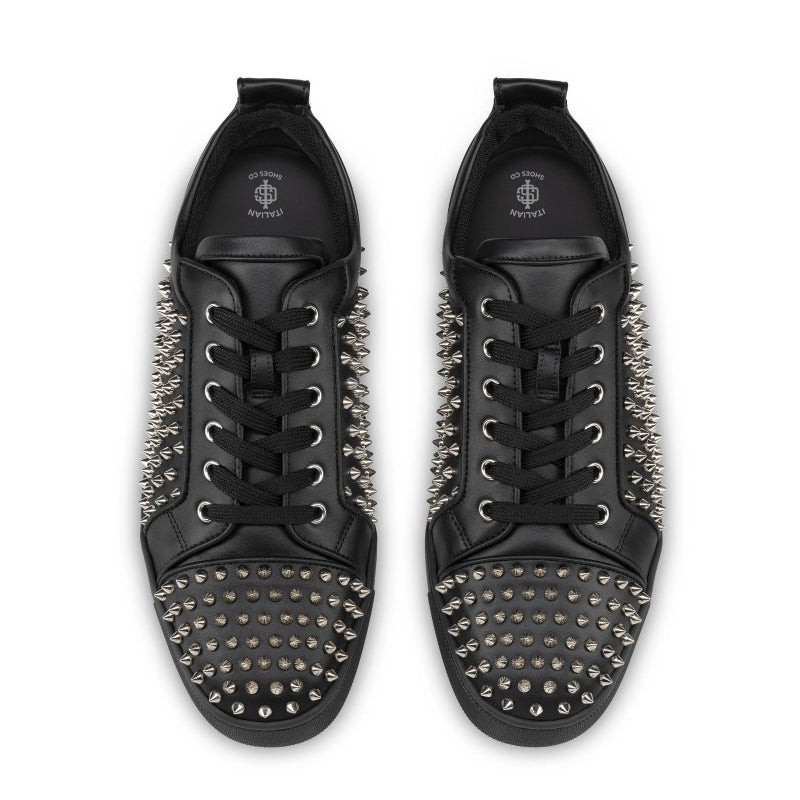 Men Casual Leather Lace-Up White Sneaker