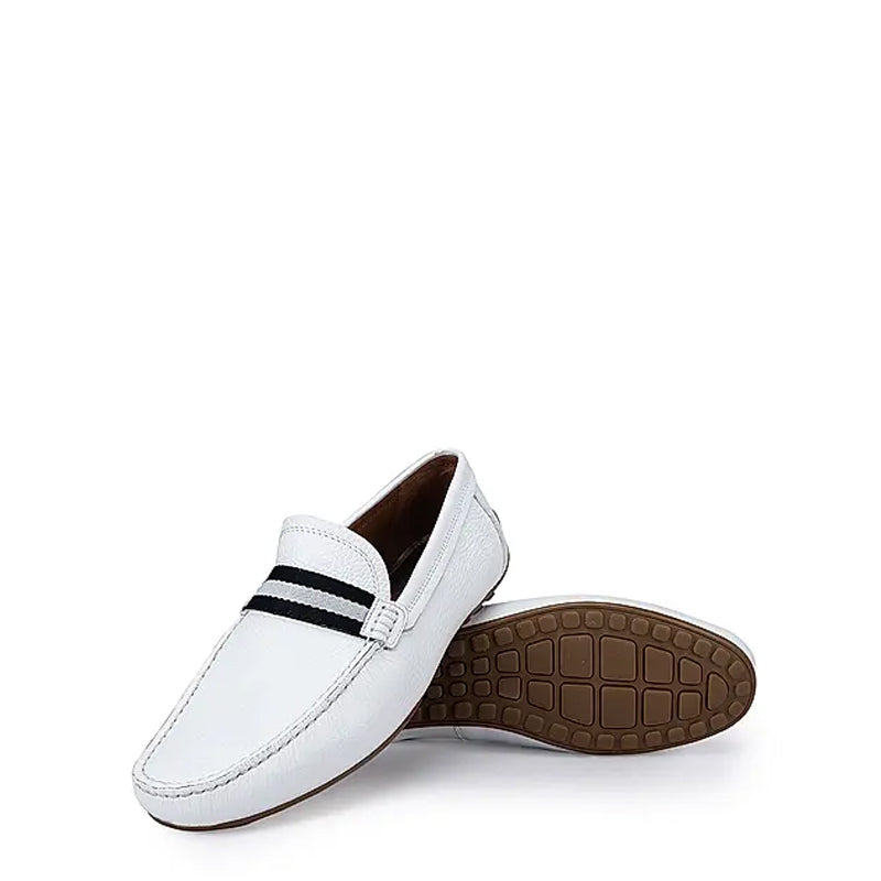 Premium Handmade Leather Moccasins Formal Grey Loafer