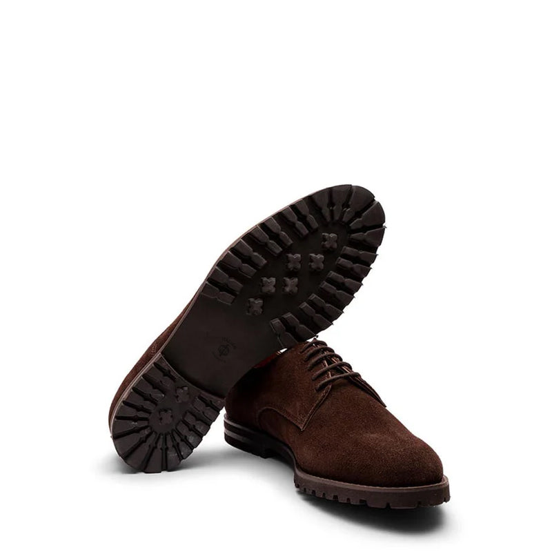 Classic Suede Leather Formal Derby Shoe Blue