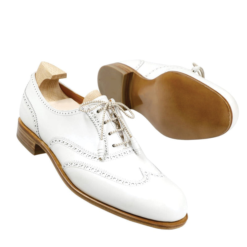 Wingtip Leather Royale Oxford White Shoe