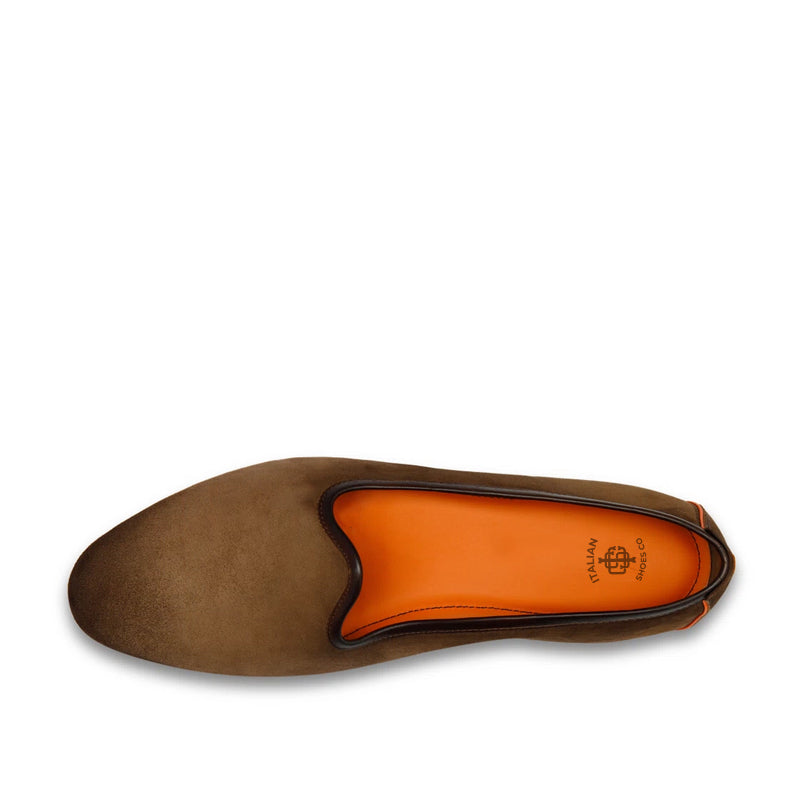 Men Suede Handmade Leather Velvet Blue Loafer