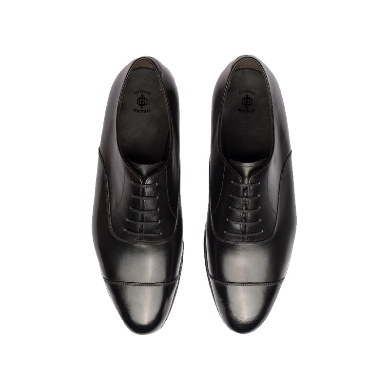 Plain Classic Design Captoe Leather Oxford Shoe Tan