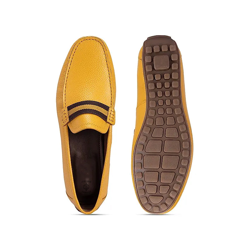 Premium Handmade Leather Moccasins Formal Grey Loafer