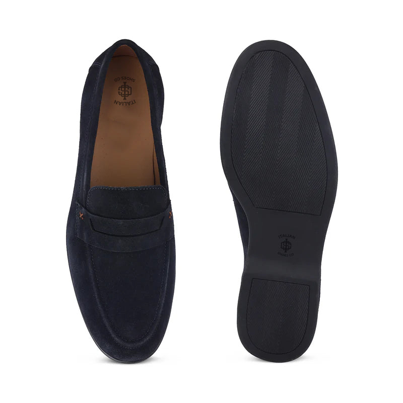 Men Suede Casual Leather Penny Tan Loafer