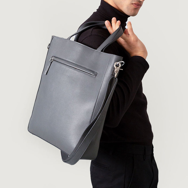 The Poet Leather Tote Brown Bag