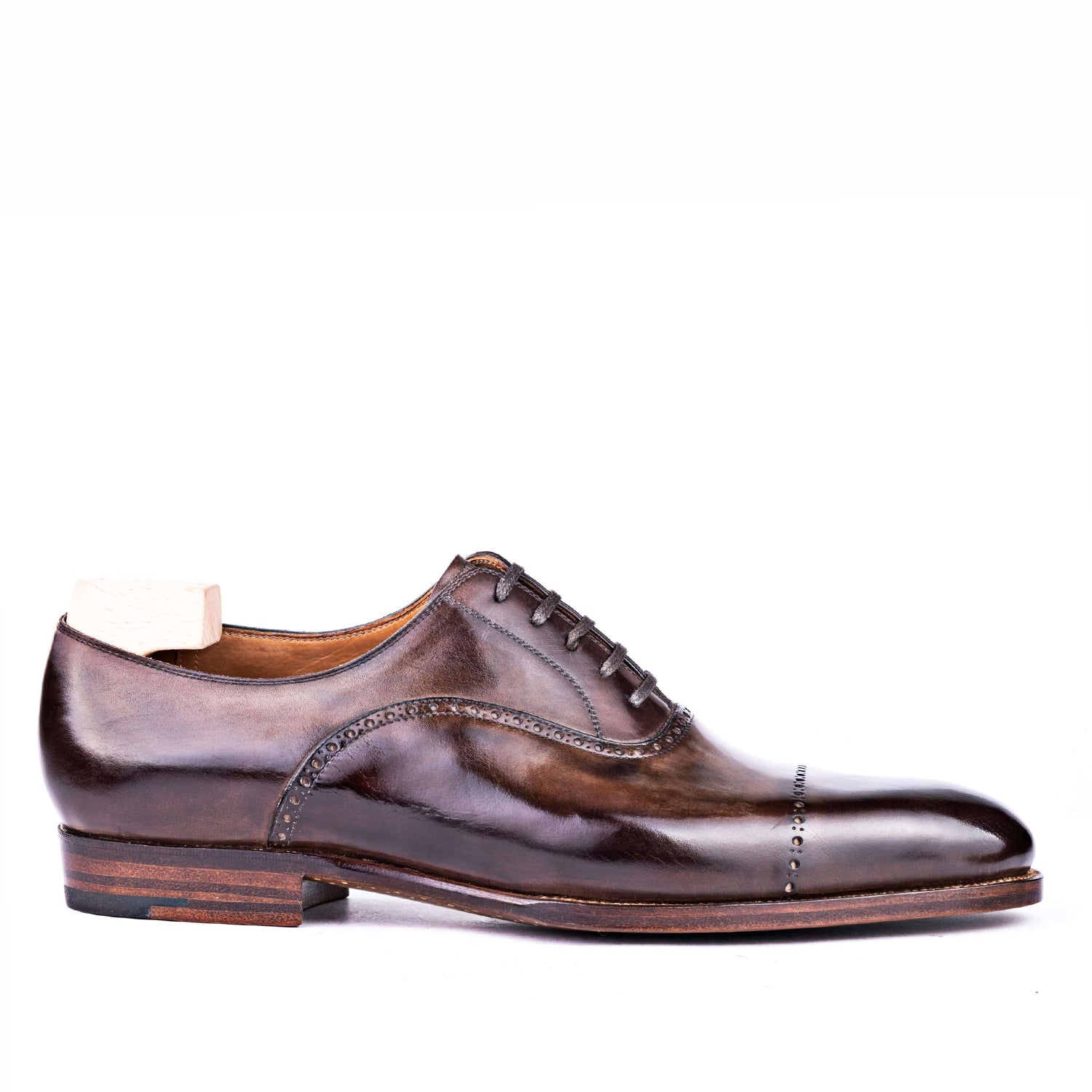 Plain Shiny Leather Formal Oxford Shoe