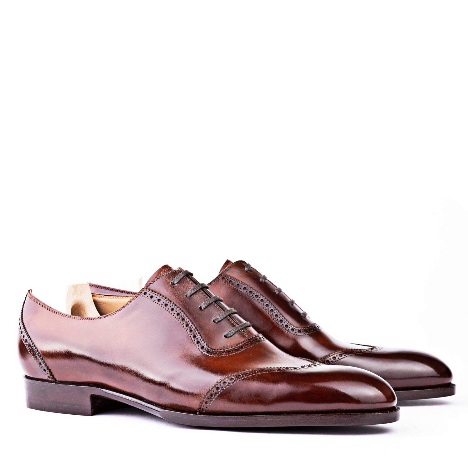 Handmade Plain Shiny Leather Formal Oxford Shoe