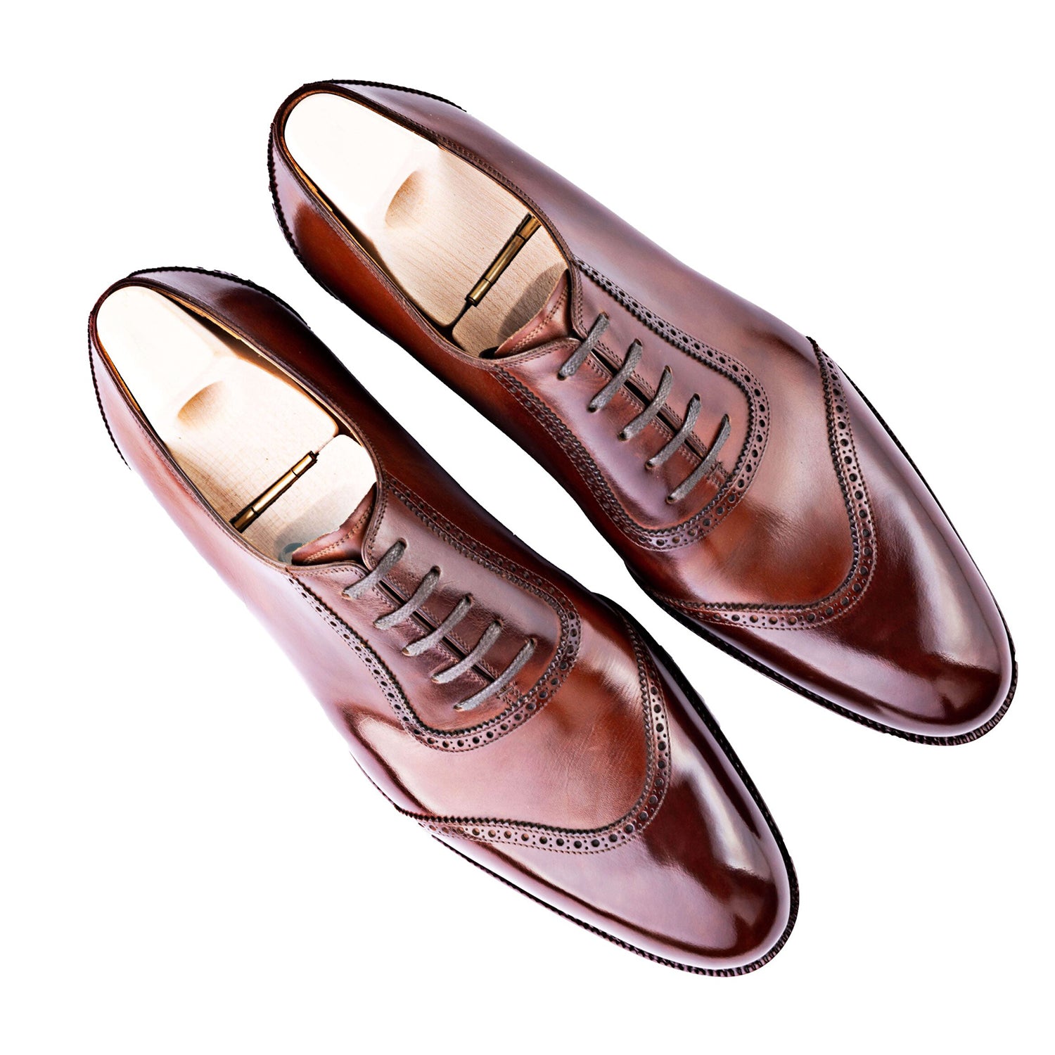 Handmade Plain Shiny Leather Formal Oxford Shoe