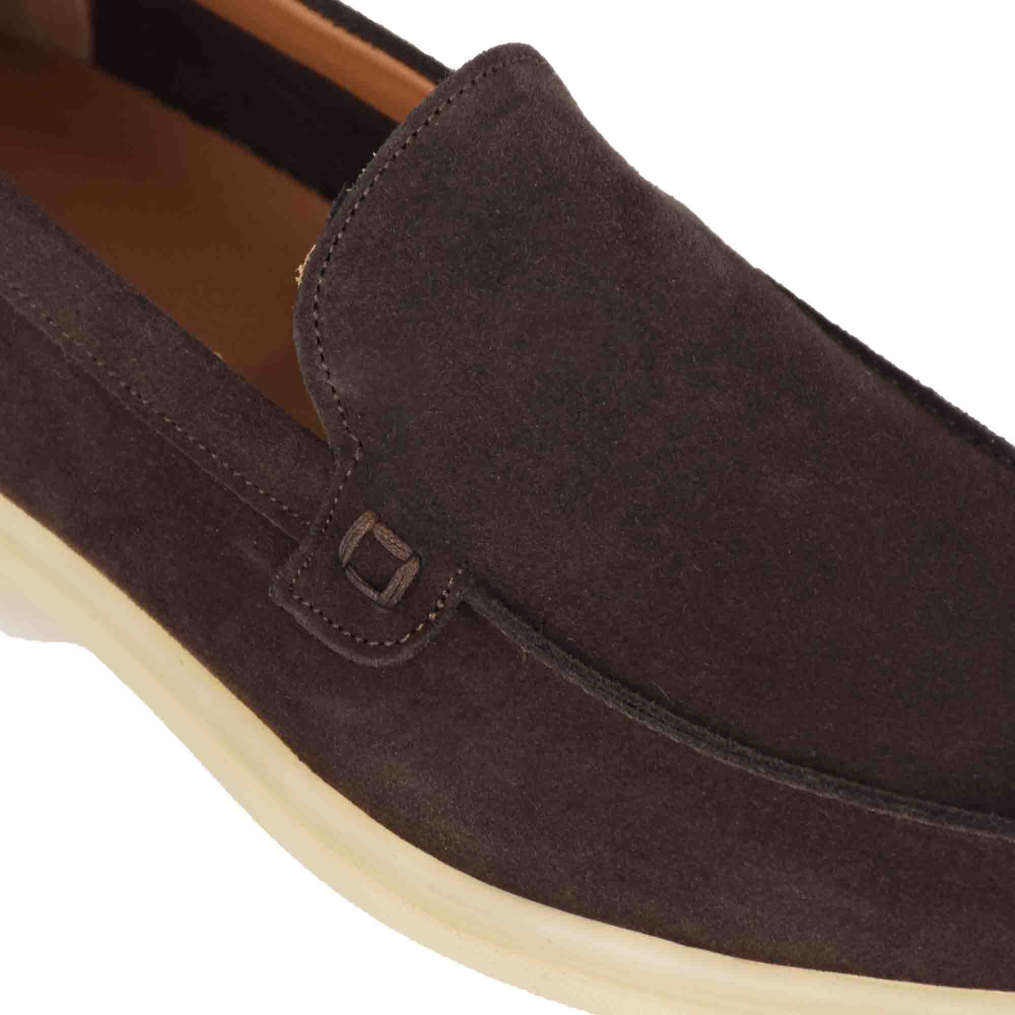 Dark Brown Suede Moccasin