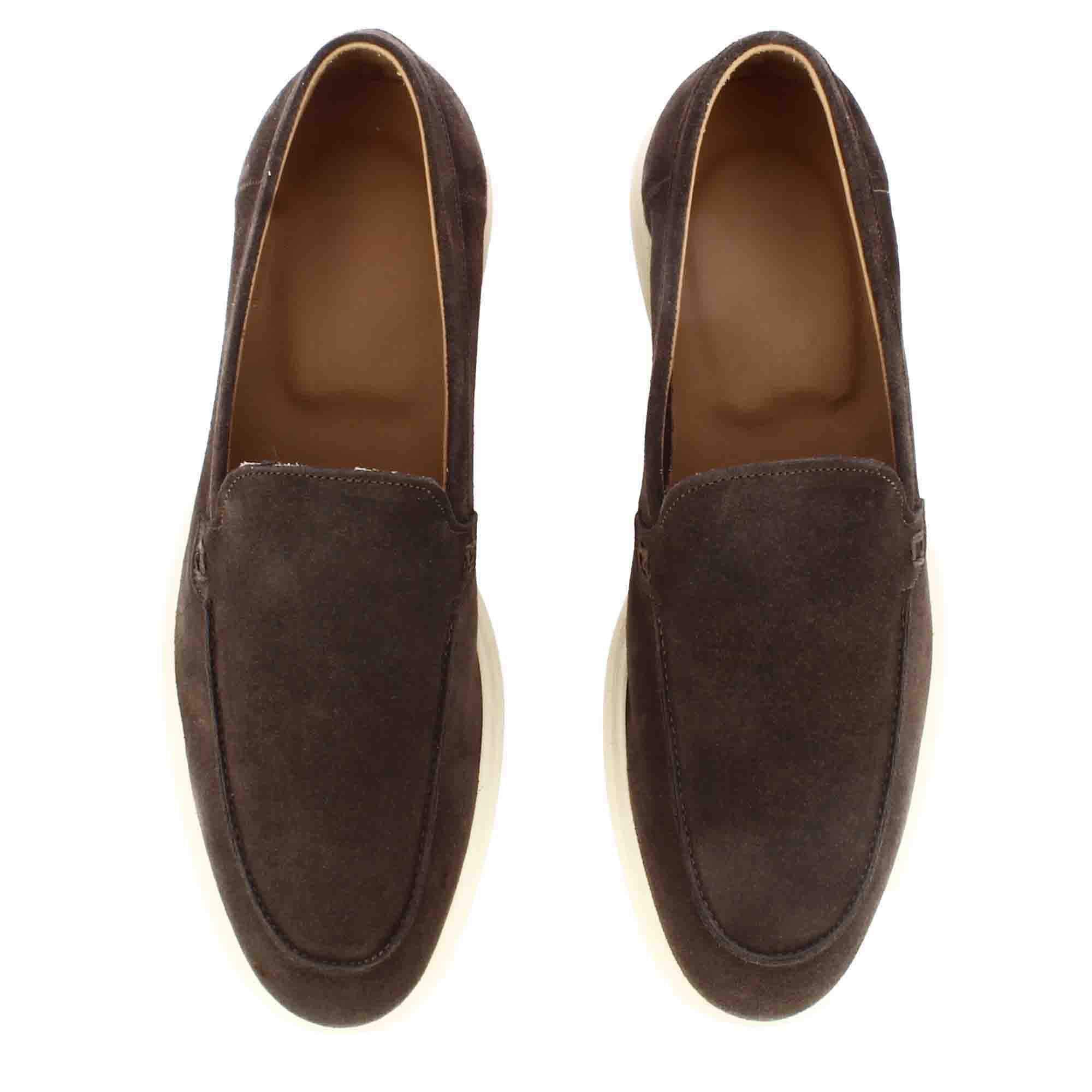Dark Brown Suede Moccasin