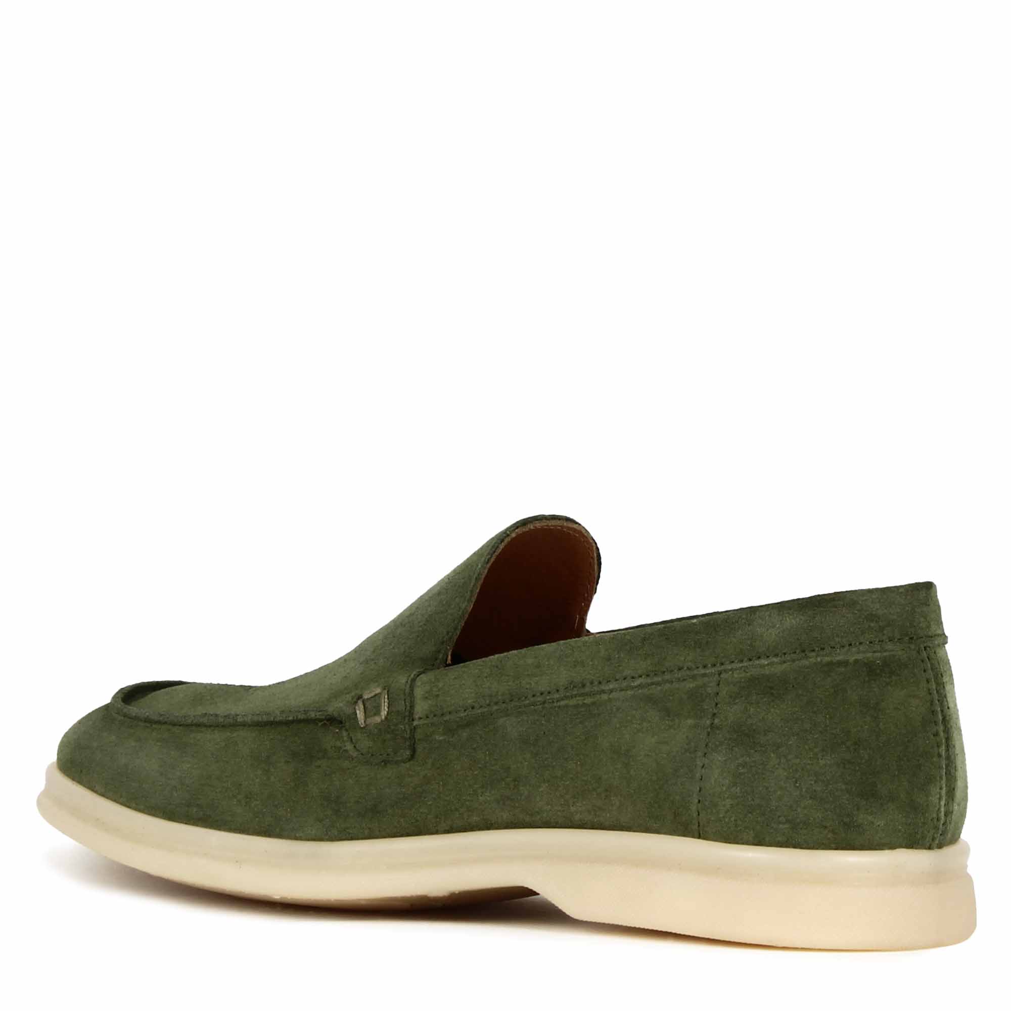 Olive Loafer in Suede Leather