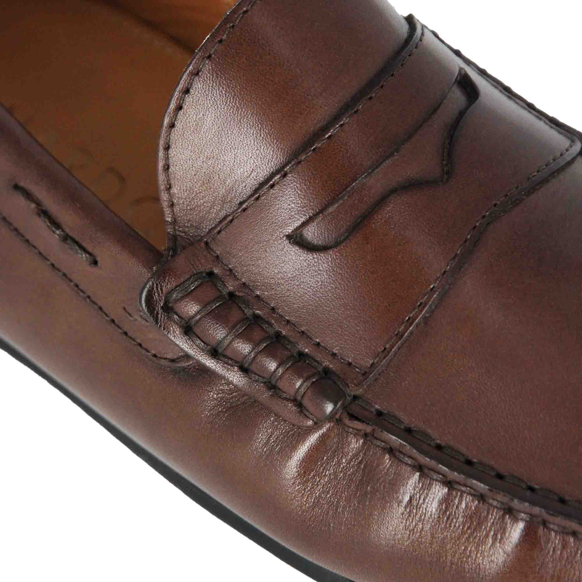 Dark Brown Leather Moccasin