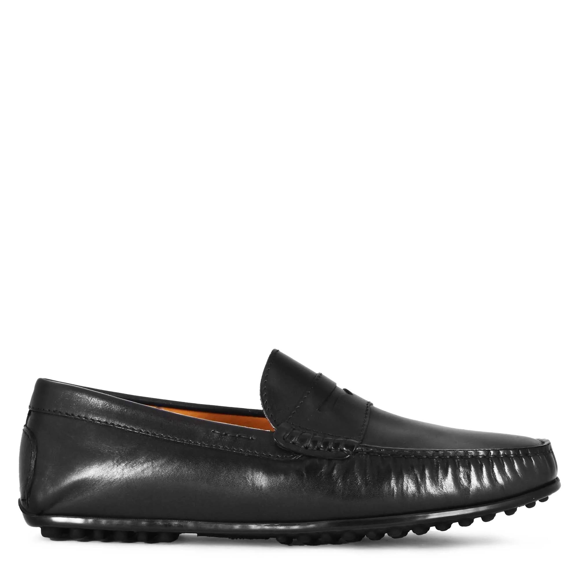 Black Leather Moccasin