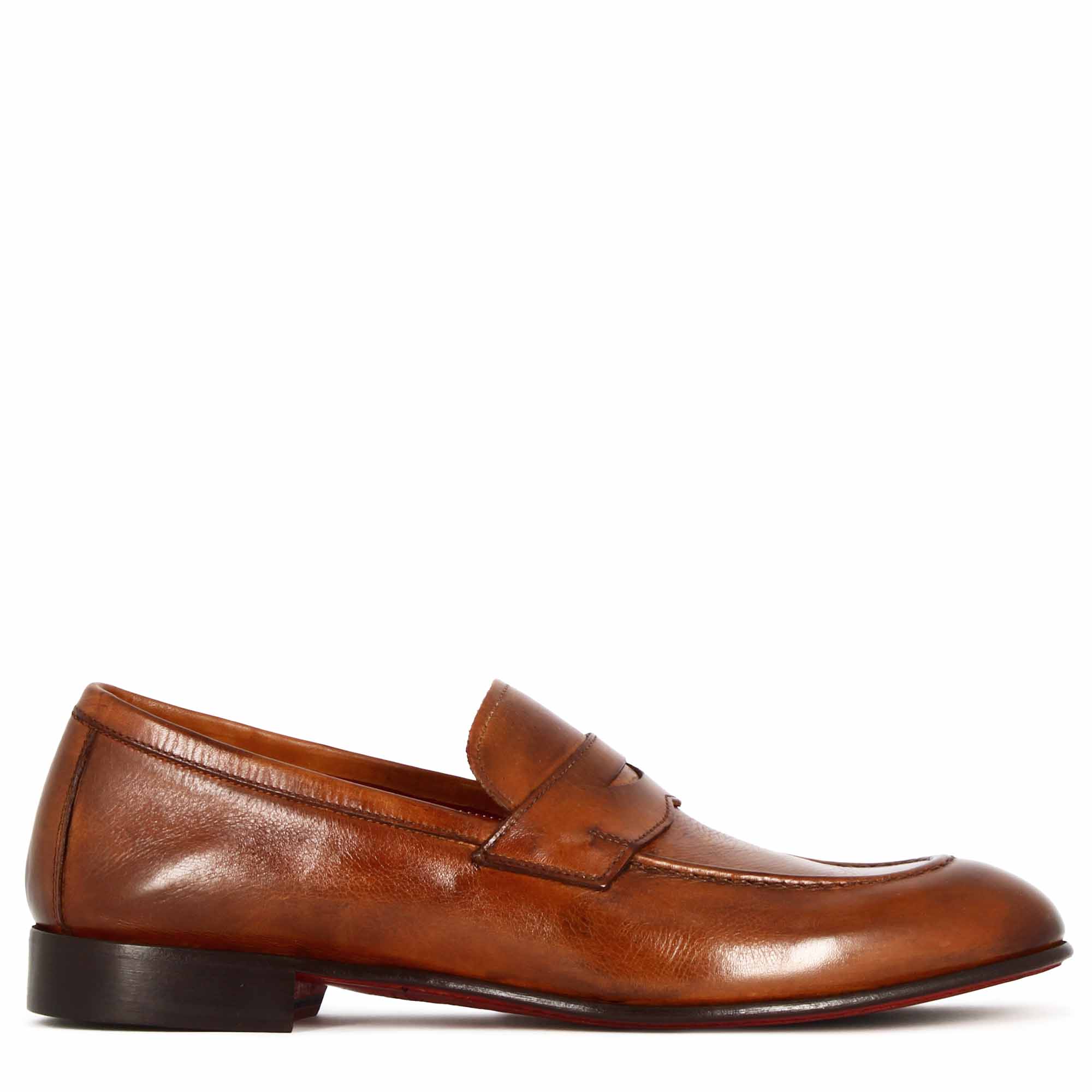 Light Brown Leather Moccasin