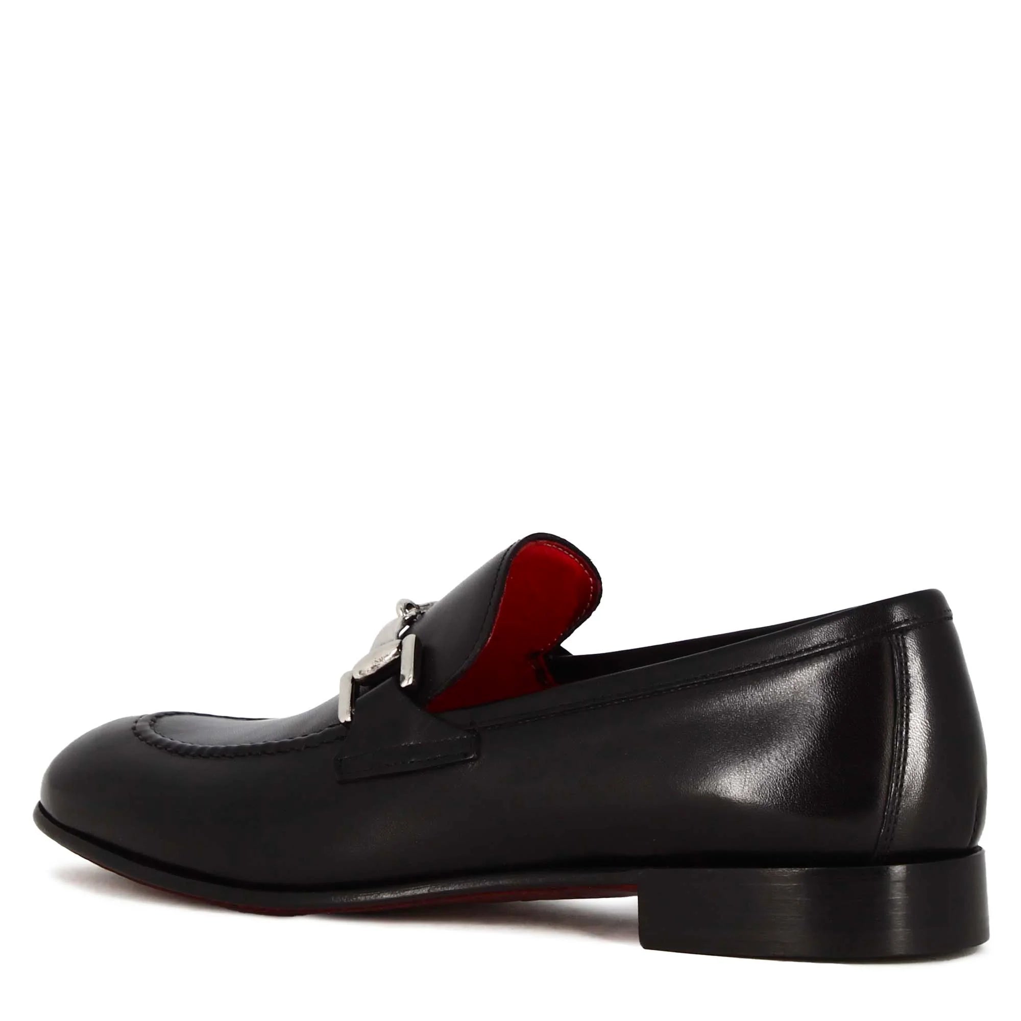 Black Leather Classic Horsebit Moccasin