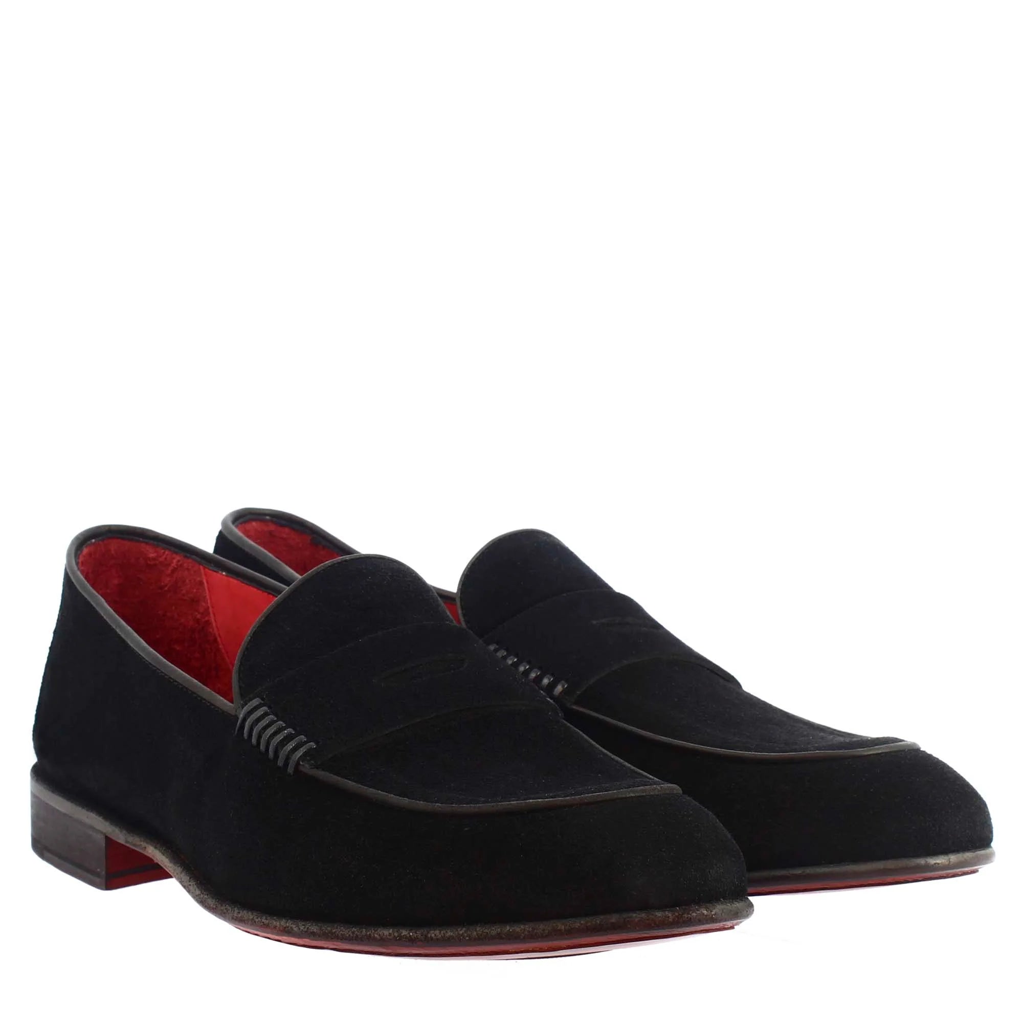 Comfort Men's Black Suede Moccasin
