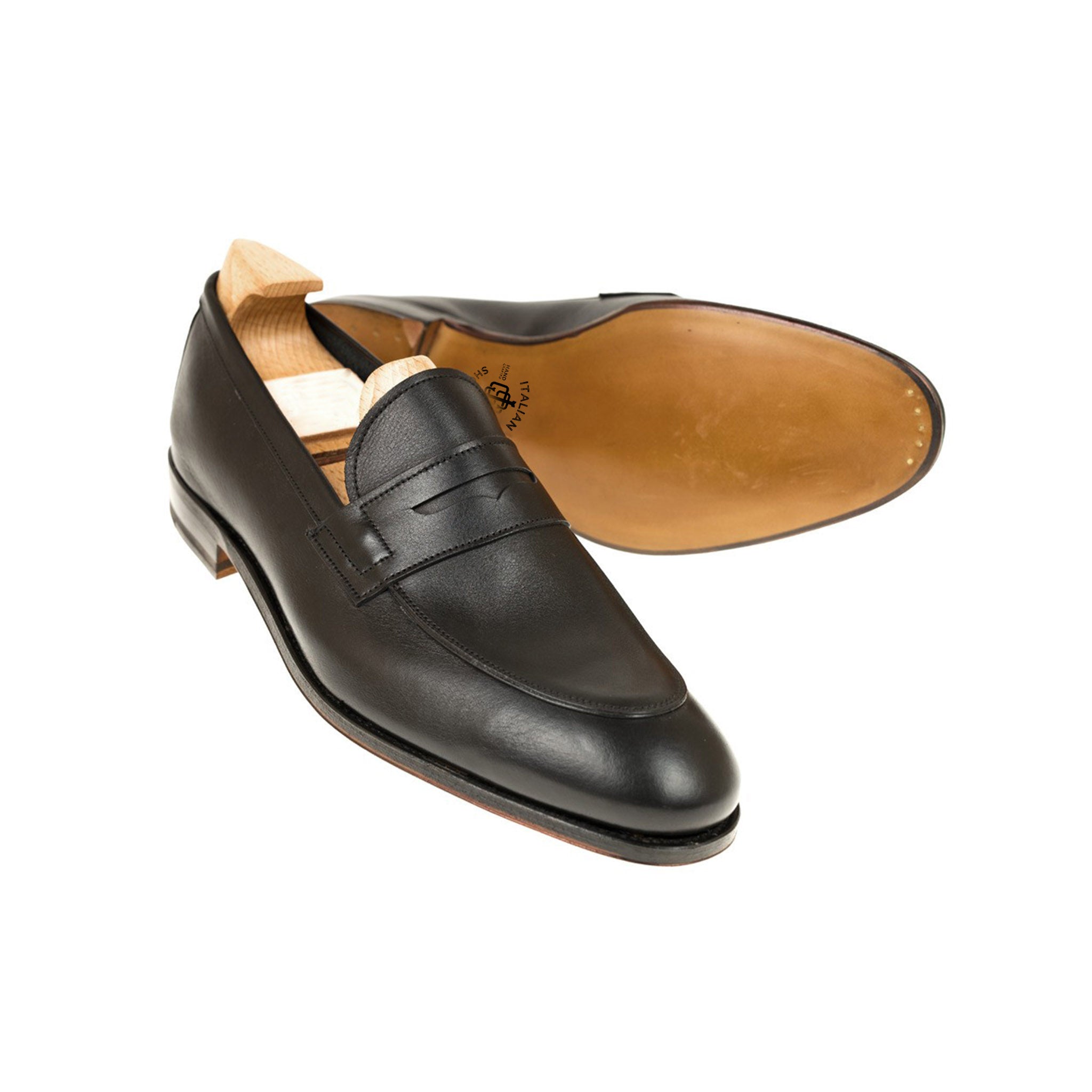 Sparkled Coal Penny Loafers