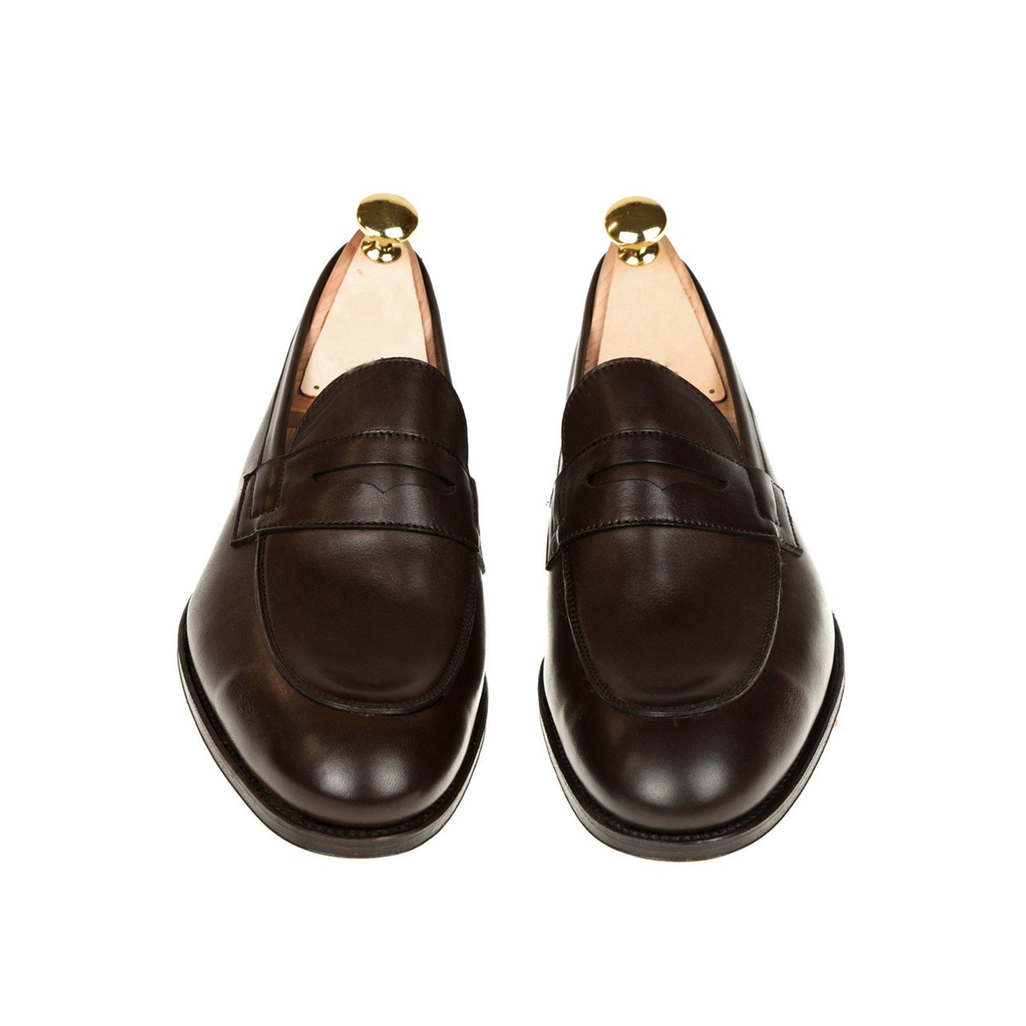 Cocoa Brown Leather Penny Loafers