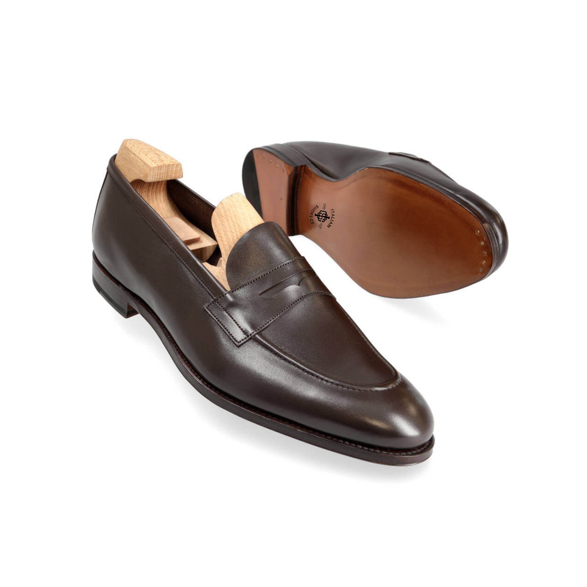 Cocoa Vitello Penny Loafers