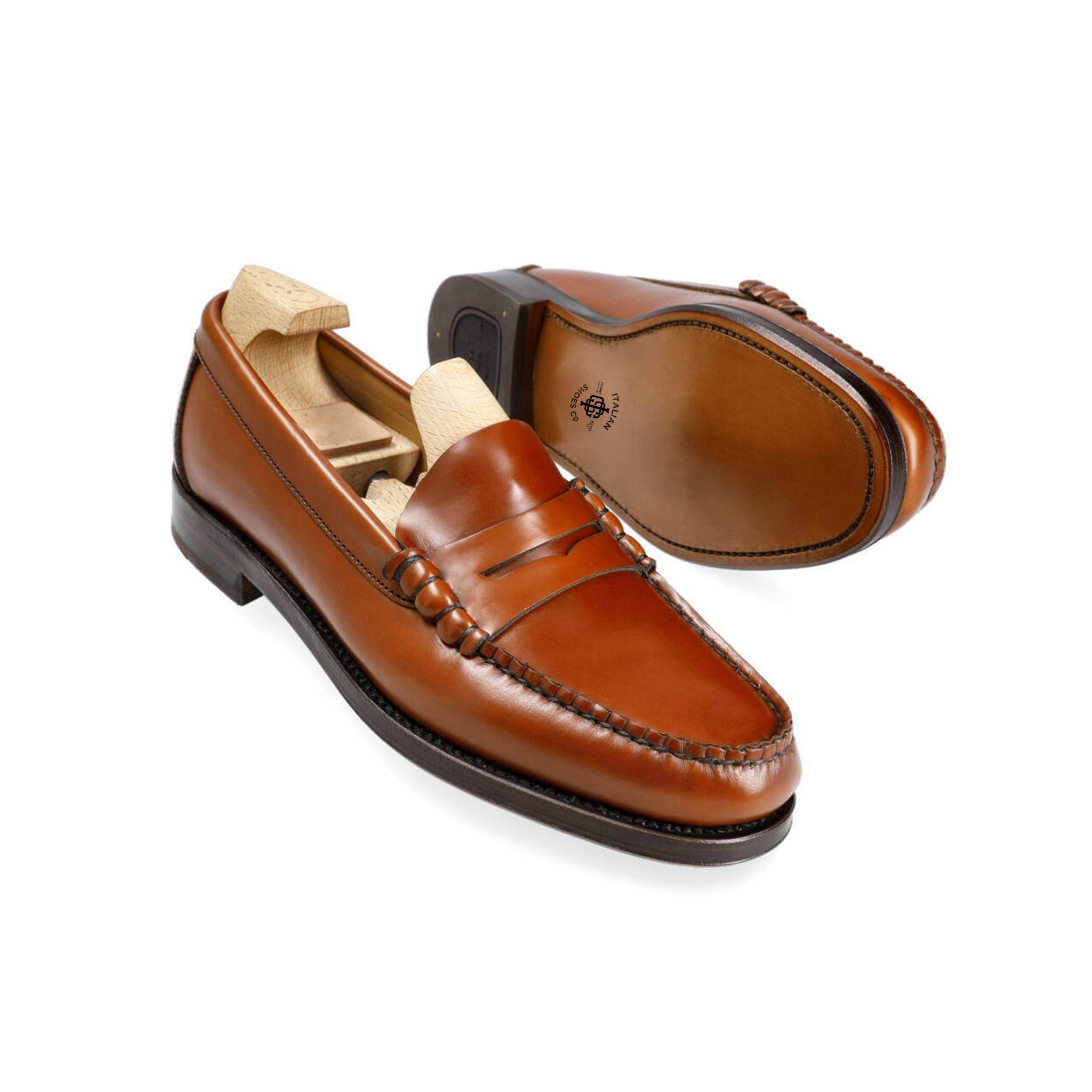 Cumin Tan Penny Loafers