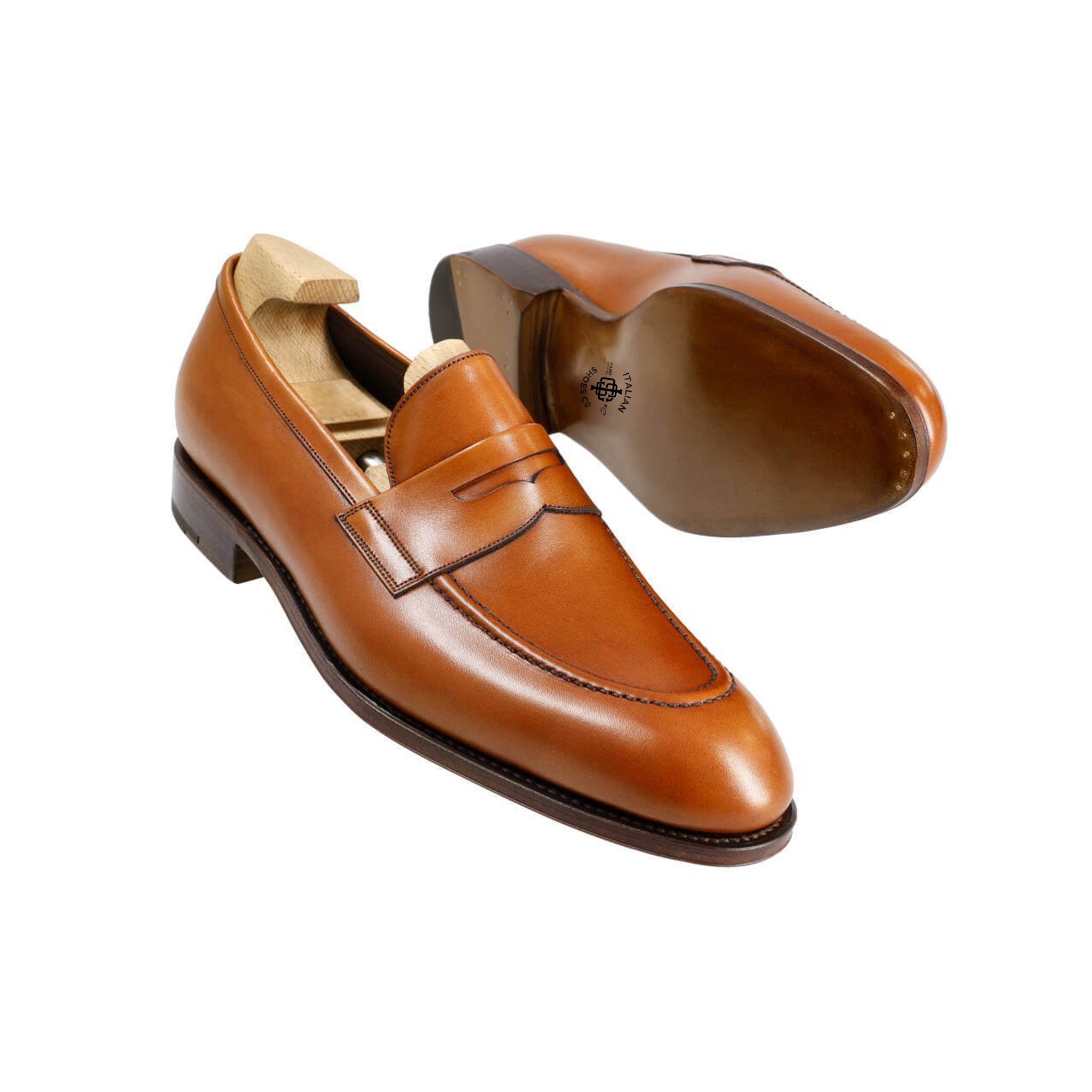 Chestnut Boxcalf Penny Loafers