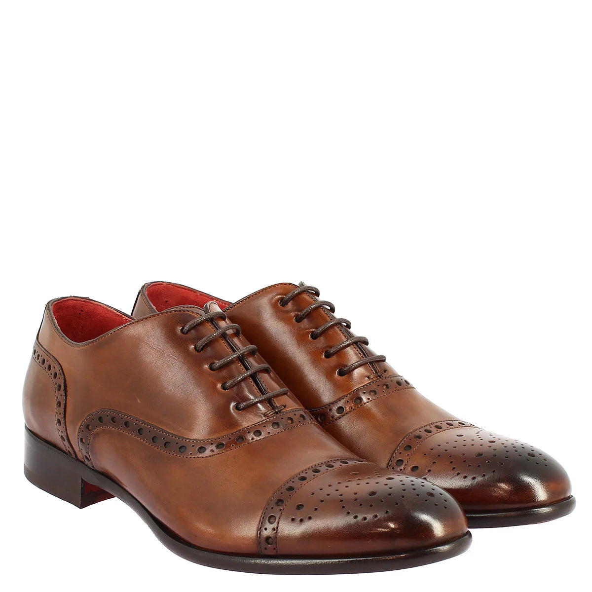 Brandy Leather Brogues Shoes