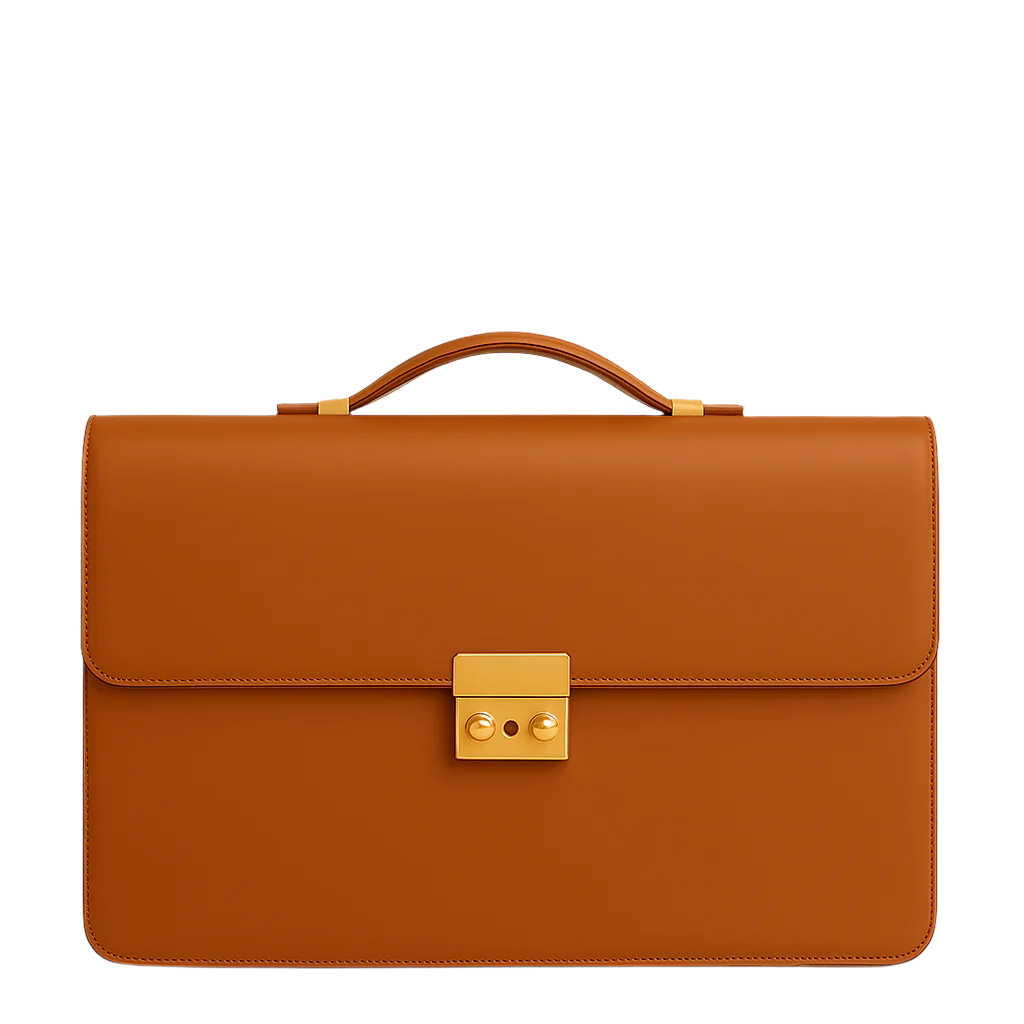 Men's Double Compartment Classy Tan  Briefcase