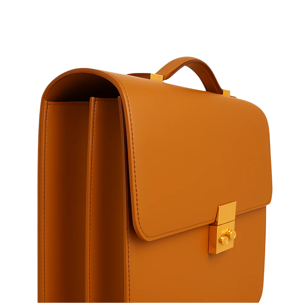 Men's Double Compartment Classy Burgundy  Briefcase