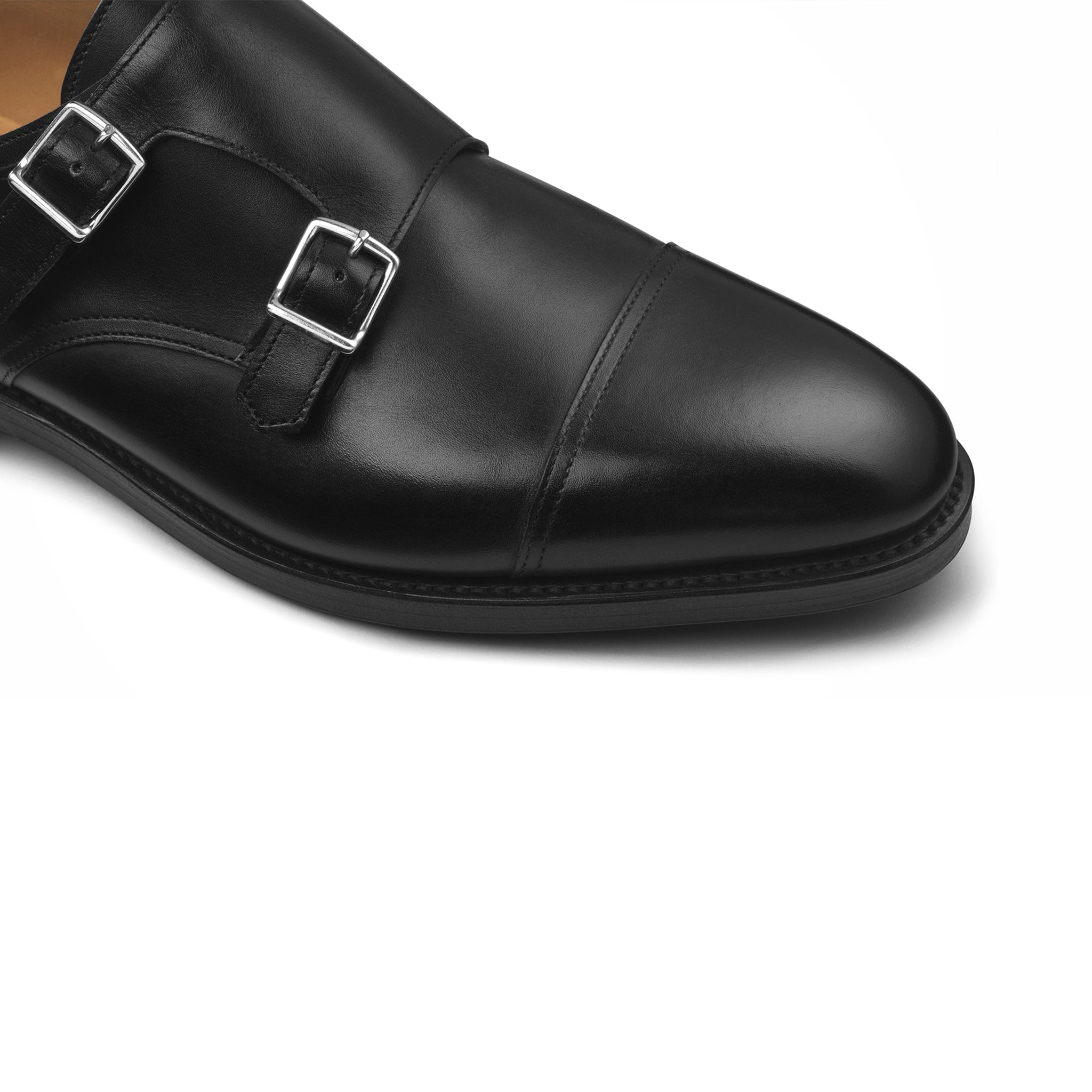 Suede Double Monk-Strap Shoes