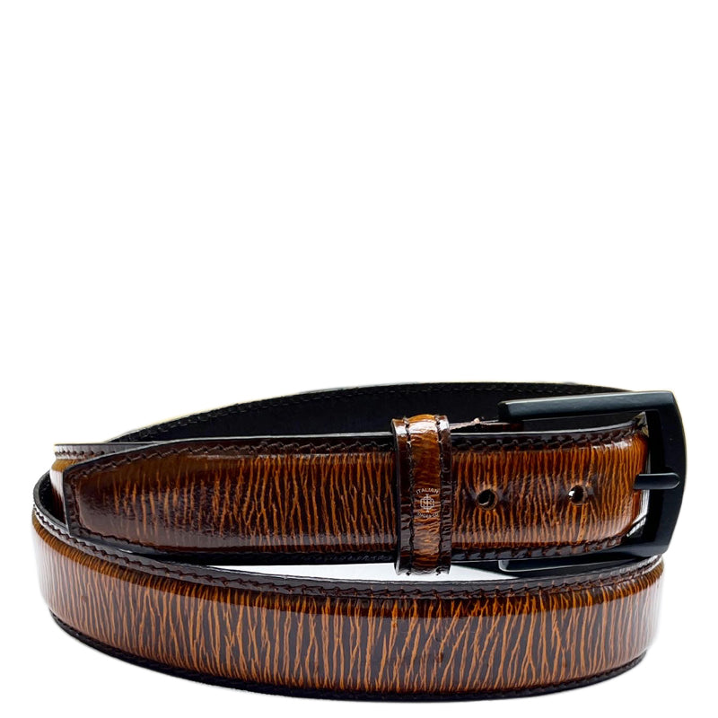 Taglio Cobra Sputatore Pelle Belt Brown