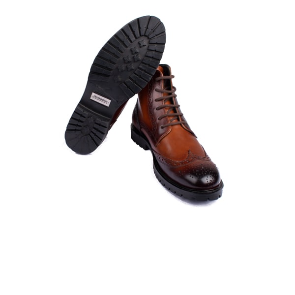 Wingtip High Ankle Lace up Boots