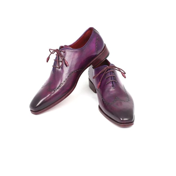 Wingtip Oxford Purple Leather Shoes