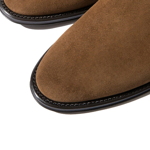 Classy Suede Brown Italian Leather Around Buckle Strap Boots