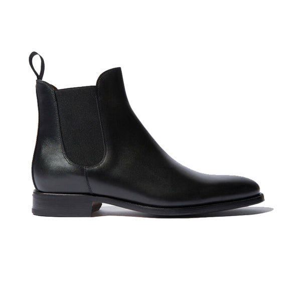 Classic Chelsea Round Toe Matt Black Boots