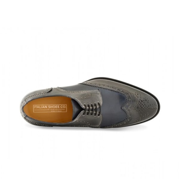 Wingtip Derby Lace up Shade Grey Hand Painted Shoes